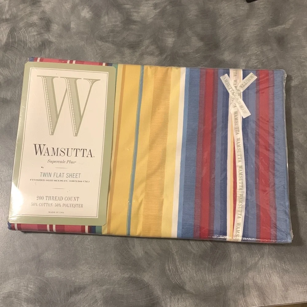 WAMSUTTA SUPERCALE PLUS TWIN FLAT SHEET